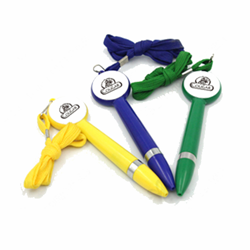 Ballpoint pen with lanyard