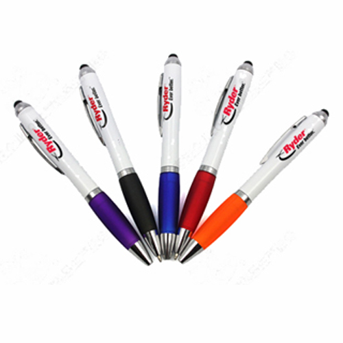 Plastic pen with stylus