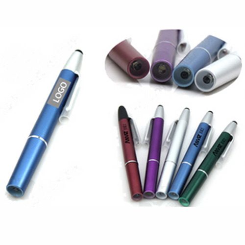 Multi-function plastic pen with LED light