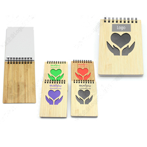 Bamboo spiral notebook