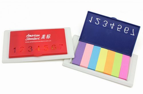 Post it note set with plastic case
