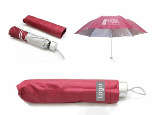 8panels folded Umbrella made of silver plasters