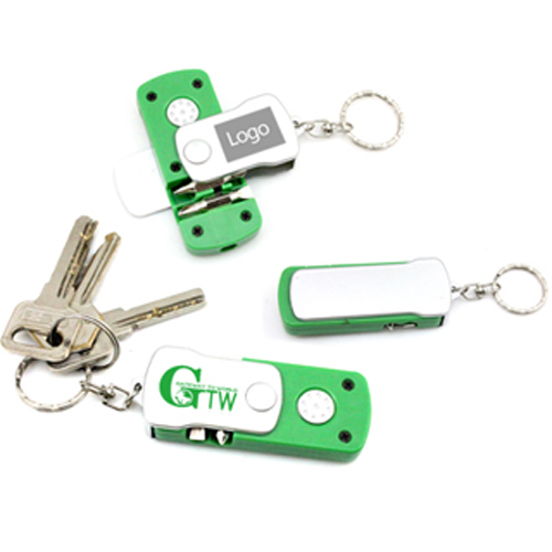 Keychain with LED light and tool