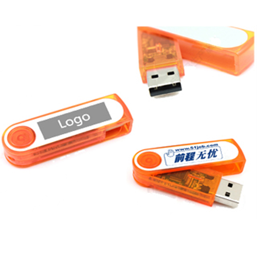 Clear Plastic Twist USB