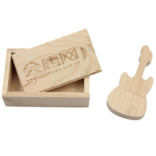 Guitar Shaped USB made of wood